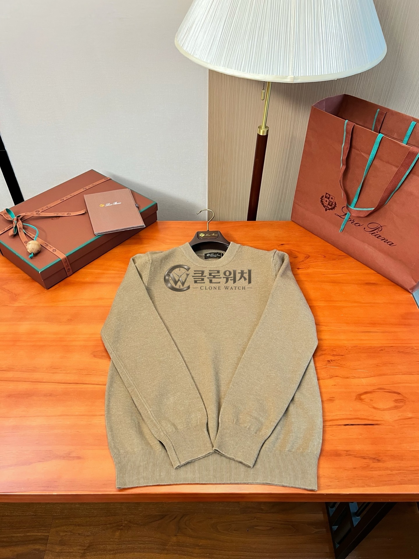 Loro Piana Beige Crewneck Sweater