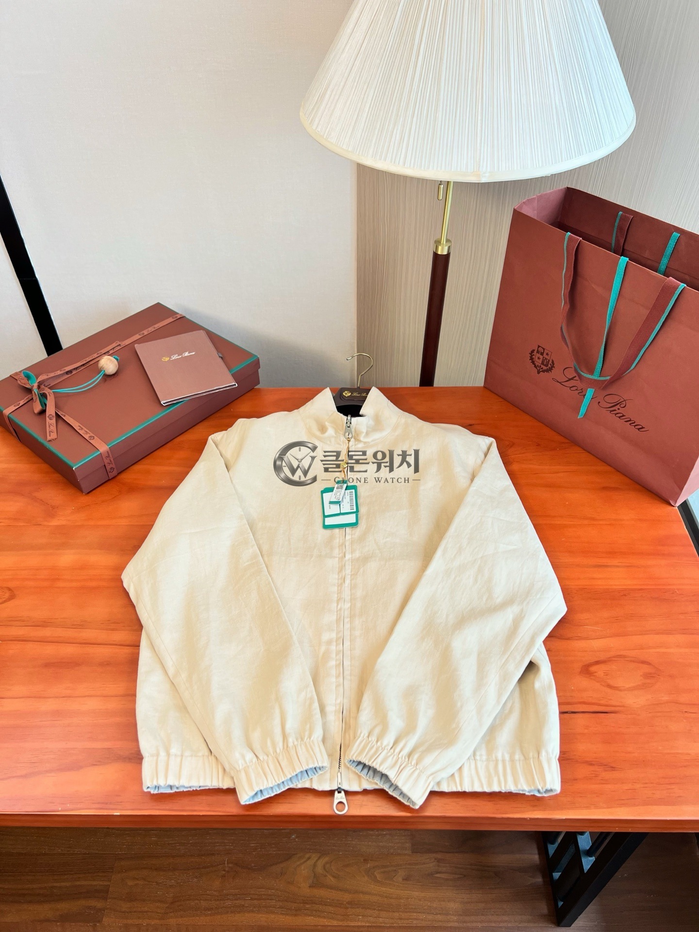 Loro Piana Linen Bomber Jacket Ivory