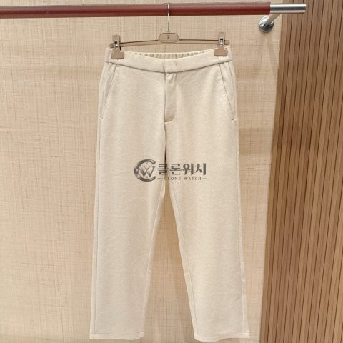 로로피아나 크림 크롭 캐주얼 팬츠