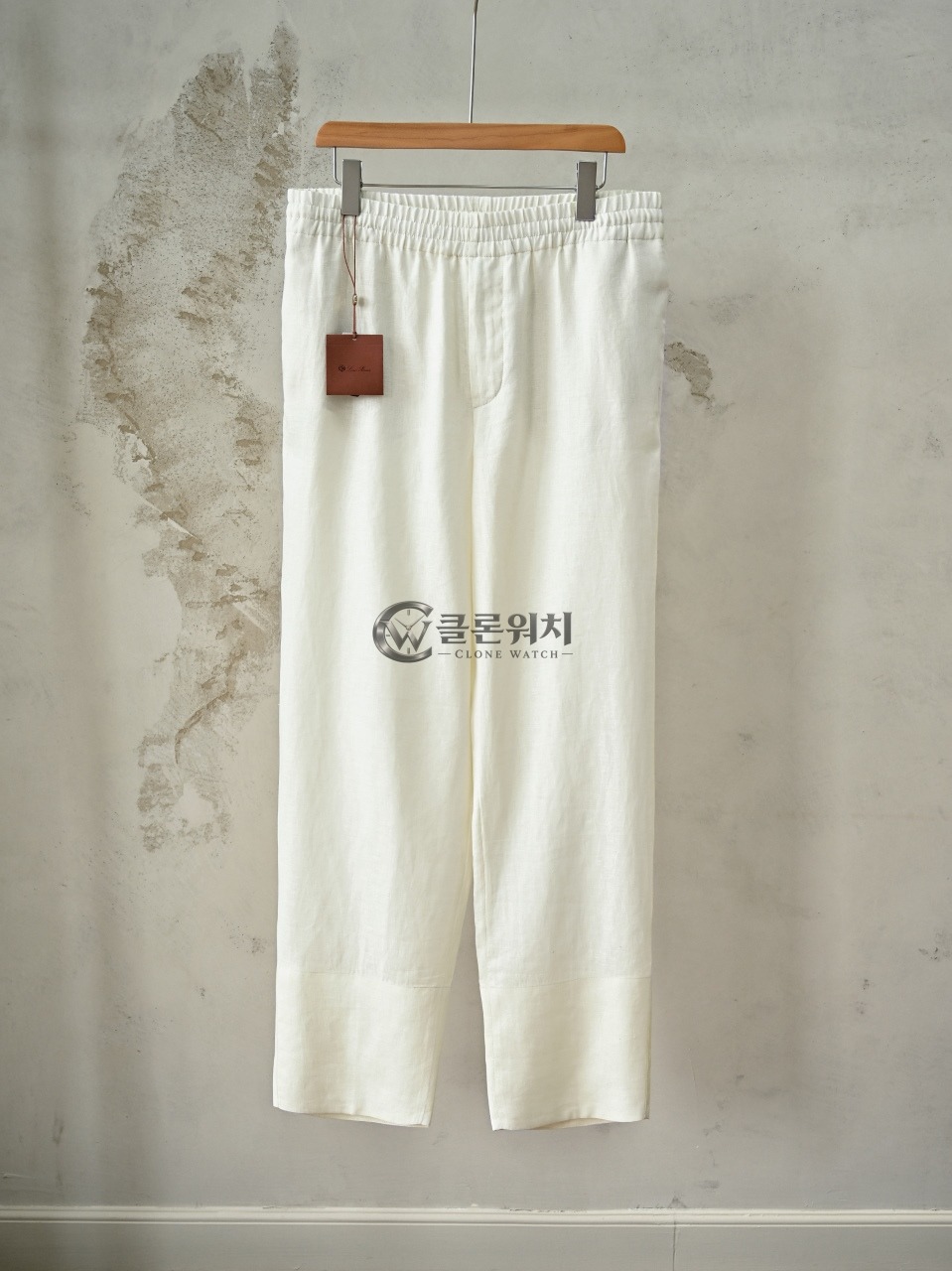 Loro Piana White Elastic-Waist Trousers