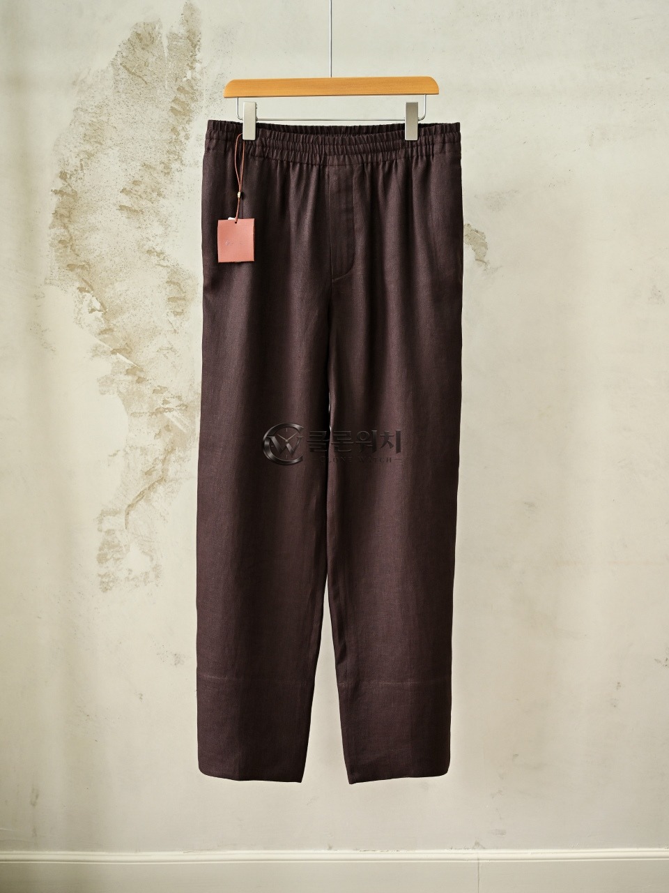Loro Piana Marlyn Linen Pants — Dark Brown