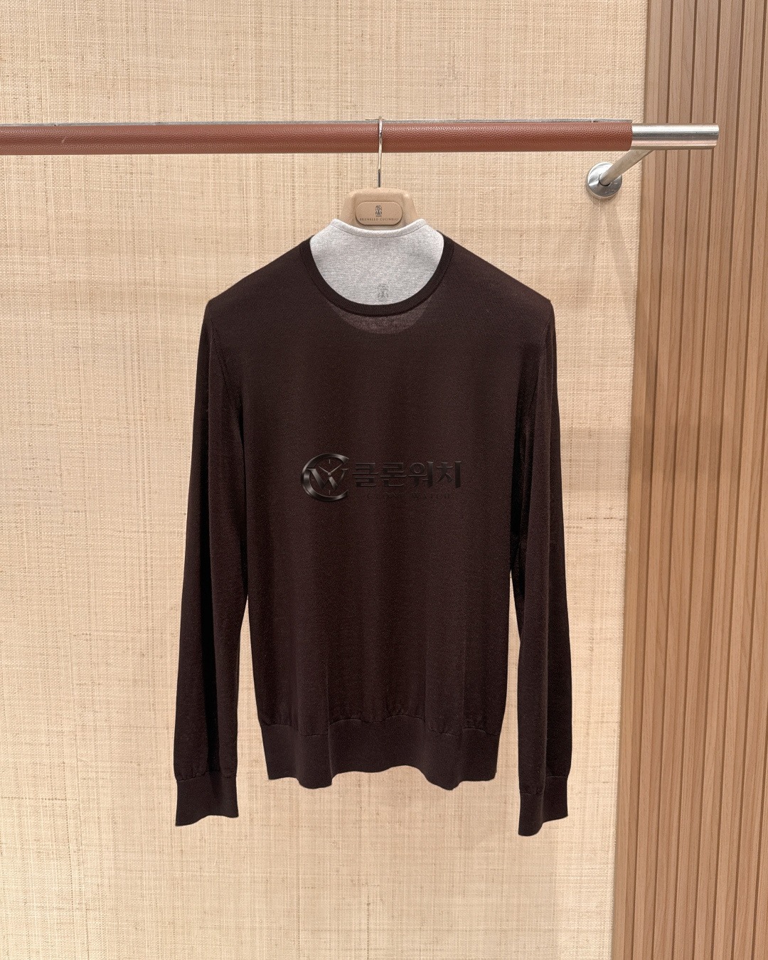 Loro Piana Brown Wool Crewneck Sweater
