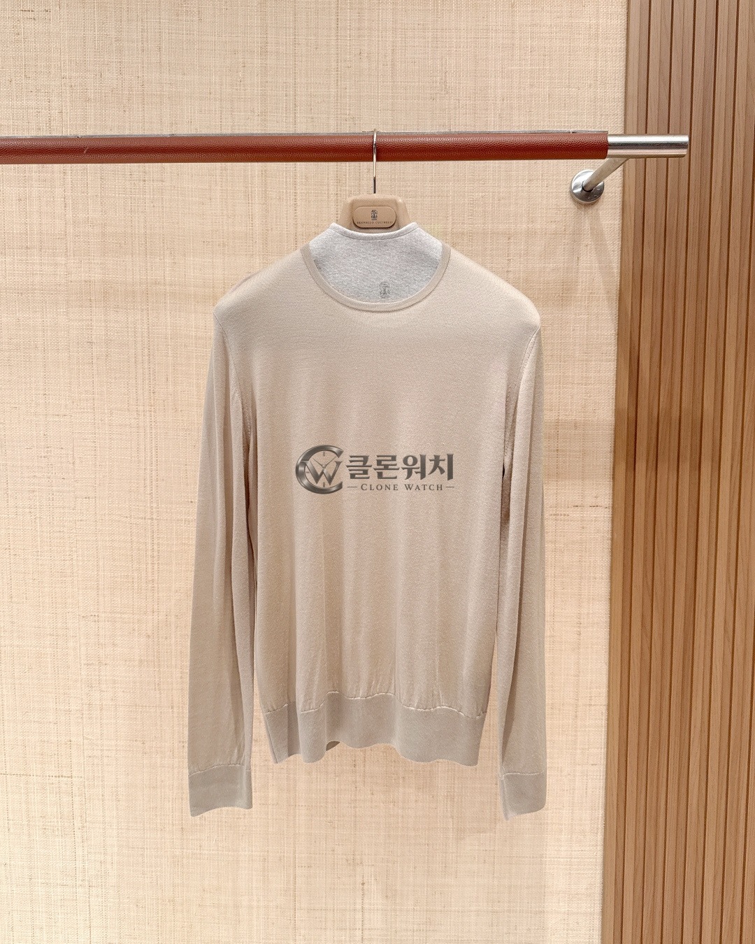 Loro Piana Beige Wool Crewneck Sweater