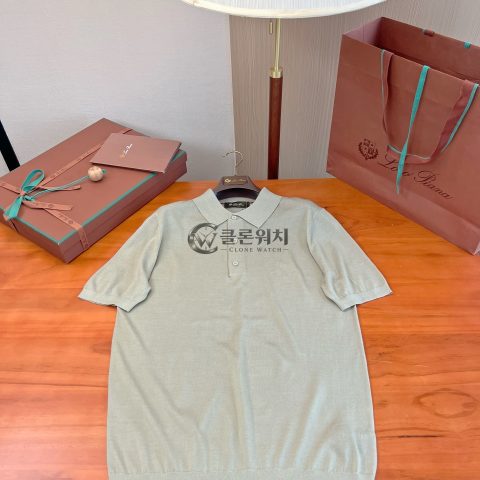 로로피아나 소틸레 반소매 폴로 셔츠 — 세이지 그린