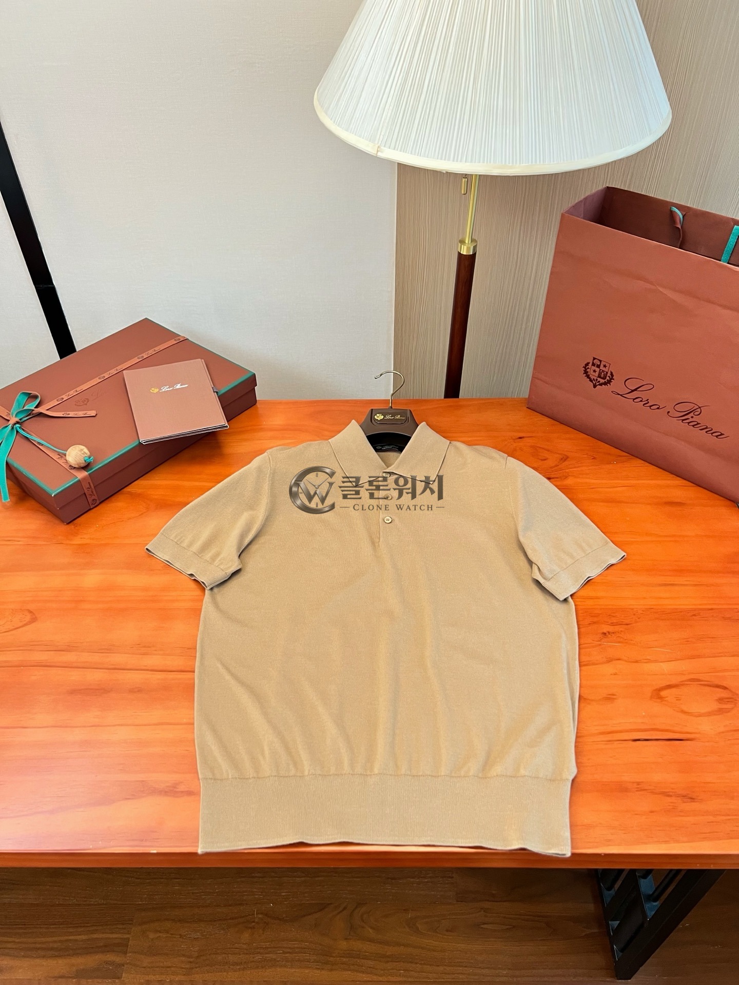 Loro Piana Beige Cotton Polo Shirt