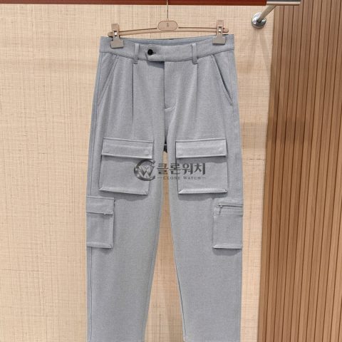 브루넬로 쿠치넬리 그레이 코튼 카고 팬츠