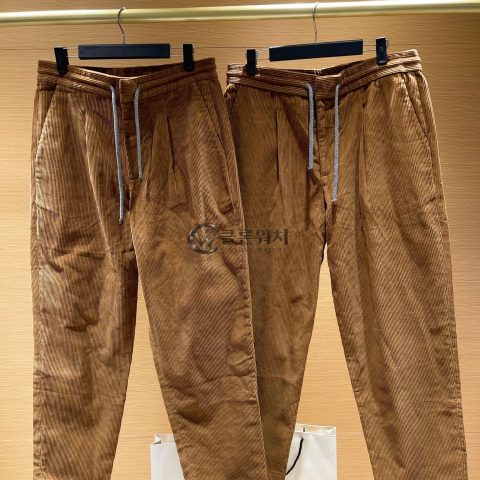 Brunello Cucinelli Garment-Dyed Cotton Corduroy Drawstring Trousers – Brown