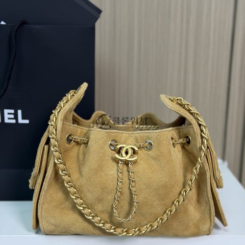 샤넬 미니 25백 옐로 스웨이드